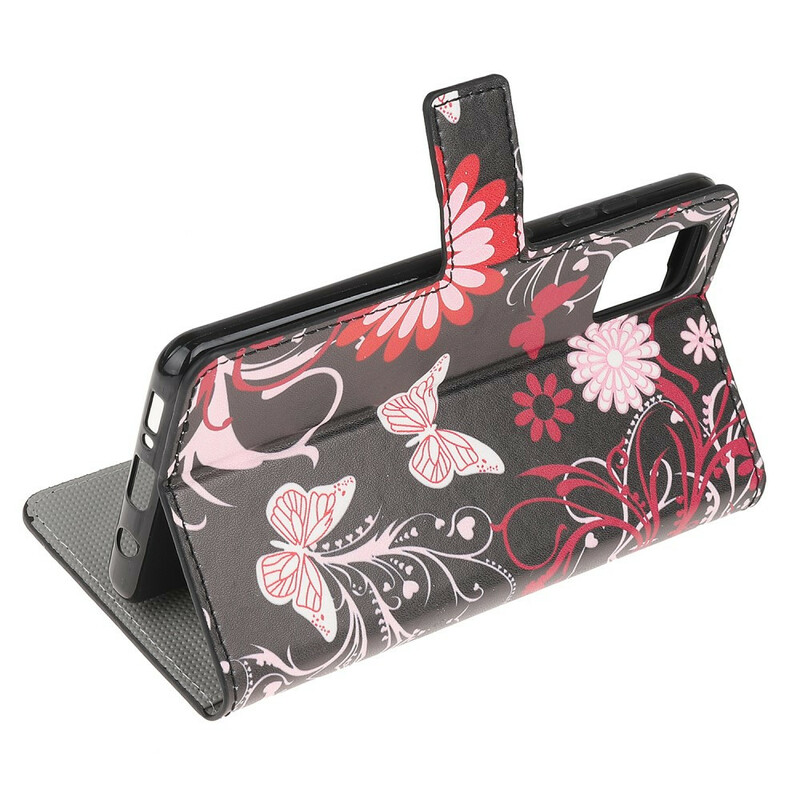 Case Samsung Galaxy A41 Butterflies and Flowers
