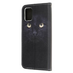 Samsung Galaxy A41 Black Cat Eye Case with Strap