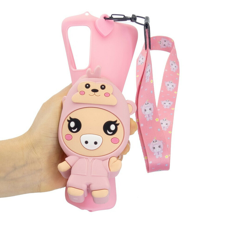 Samsung Galaxy A41 3D Pig with Carabiner strap