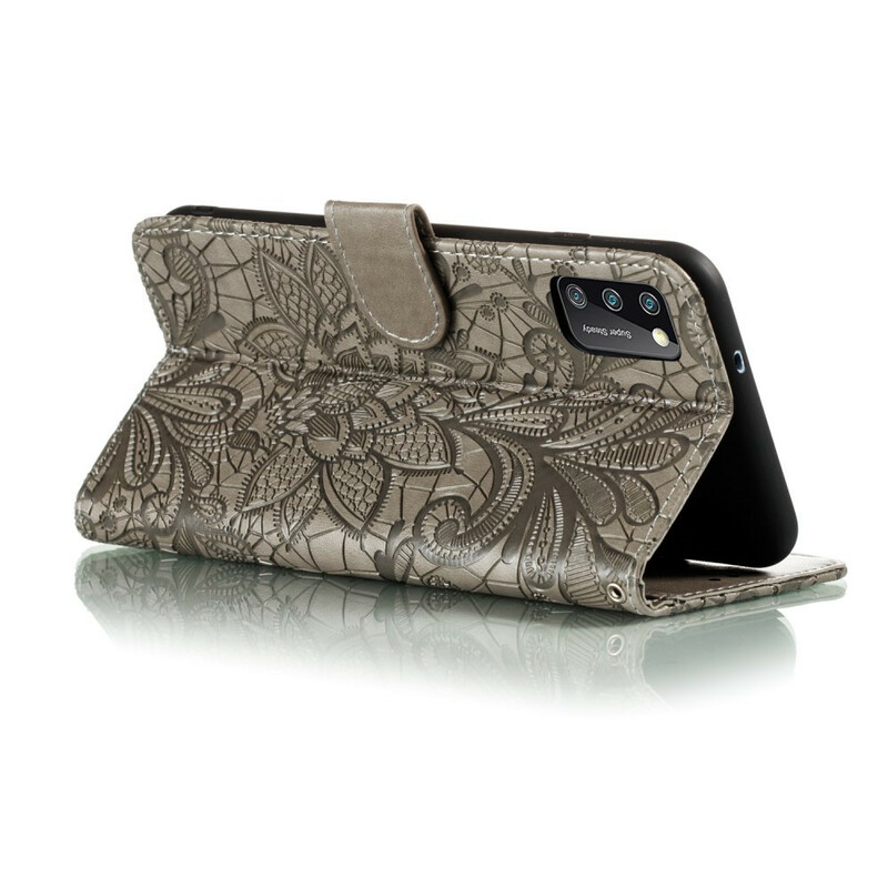 Case Samsung Galaxy A41 Tribal Flowers with Strap