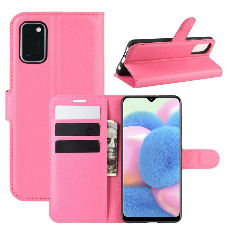 Case Samsung Galaxy A41 Leather Effect Classic Lychee