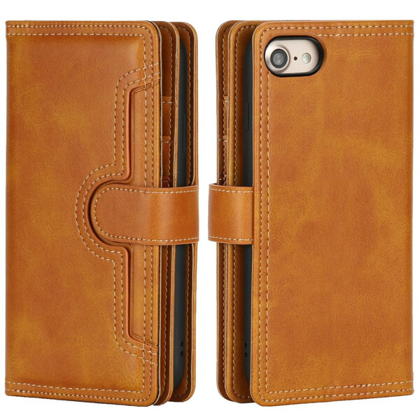 Case iPhone Se 2 /8 /7 Leather Effect Multi-Card with Strap