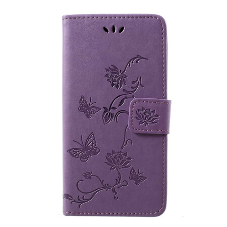 Honor 10 Case Printed Butterflies with Lanyard
