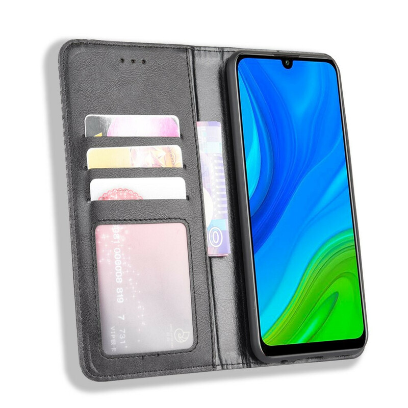 Flip Cover Huawei P Smart 2020 Leather Effect Vintage Stylish