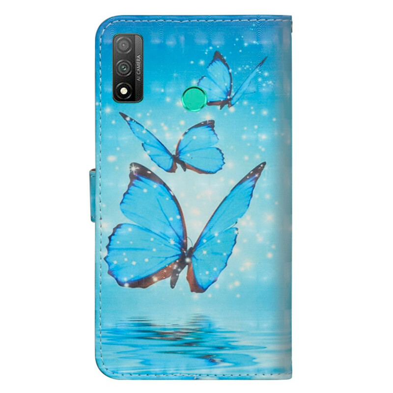 Cover Huawei P Smart 2020 Papillons Bleus Flounces