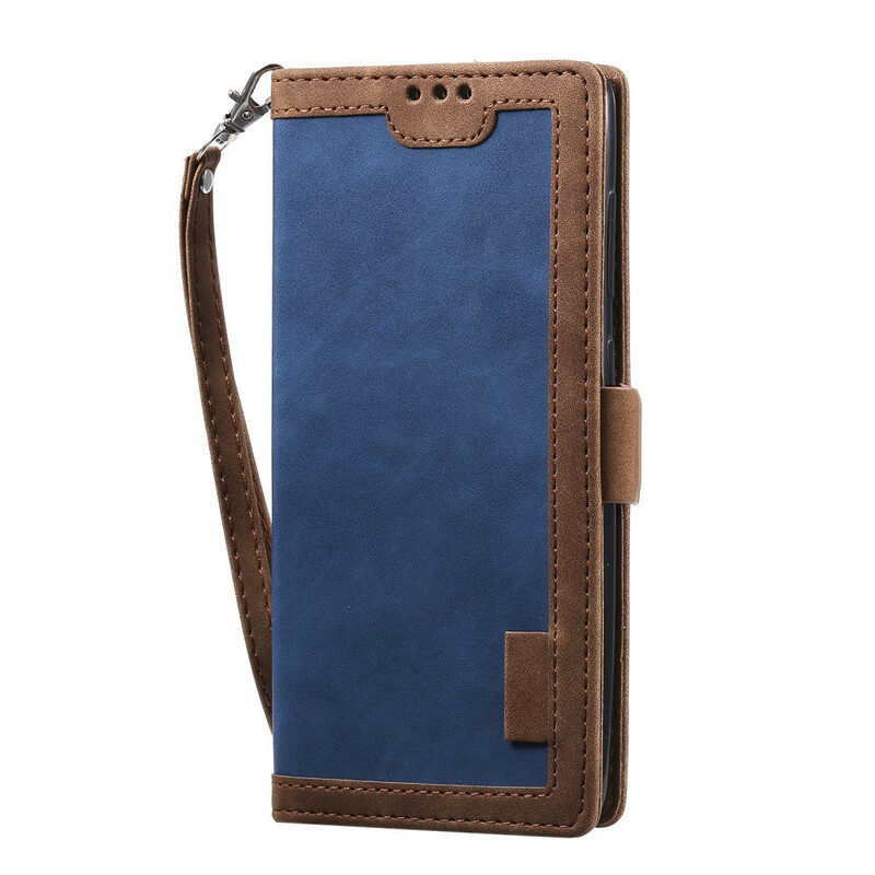 Case Samsung Galaxy A51 Two-tone Leatherette Reinforced Contours Case Samsung Galaxy A51 Two-tone Leatherette Reinforced Contours