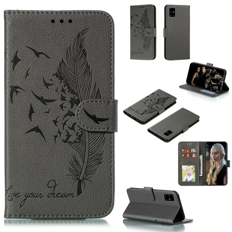 Cover Samsung Galaxy A51 Simili Cuir Live Your Dream