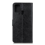 Cover Samsung Galaxy A21s Leather Effect Shiny Front Flap
