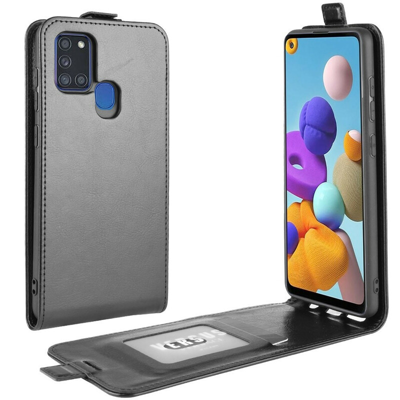 Case Samsung Galaxy A21s Foldable Leather Effect