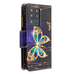 Samsung Galaxy S20 Ultra Case with Butterfly Zipper Pocket