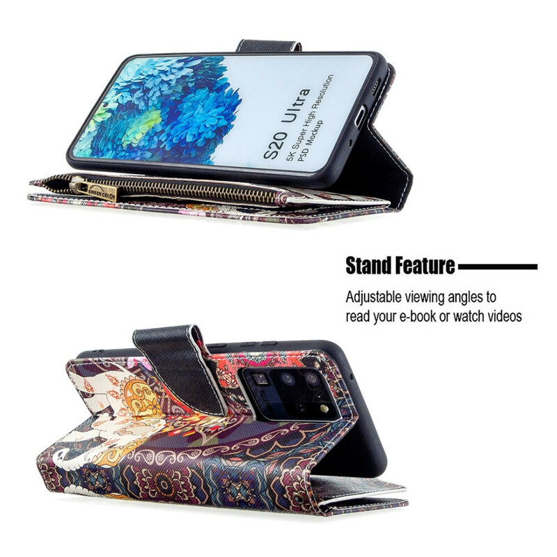 Samsung Galaxy S20 Ultra Case with Elephant Zipper Pocket