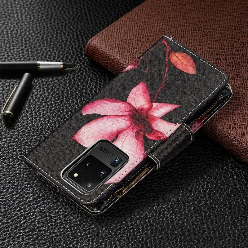 Samsung Galaxy S20 Ultra Pocket Zipper Flower