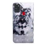 Samsung Galaxy A21s Dog Case Black and White