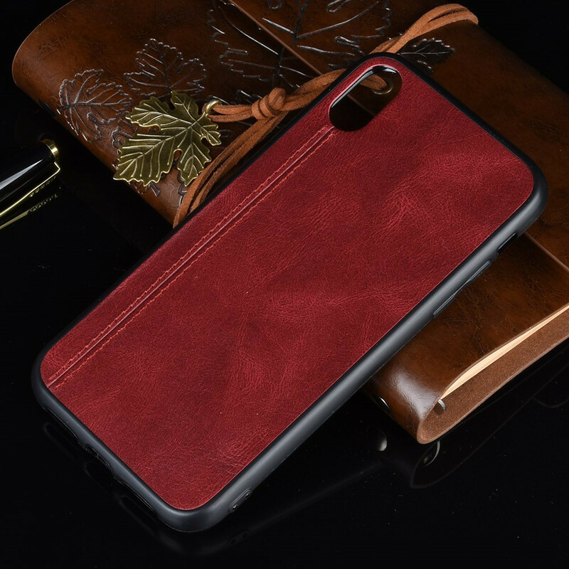 Case iPhone XR Style Cuir Coutures