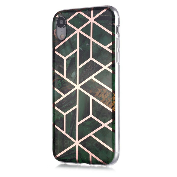 iPhone XR Case Marble Geometry Coloured 2
