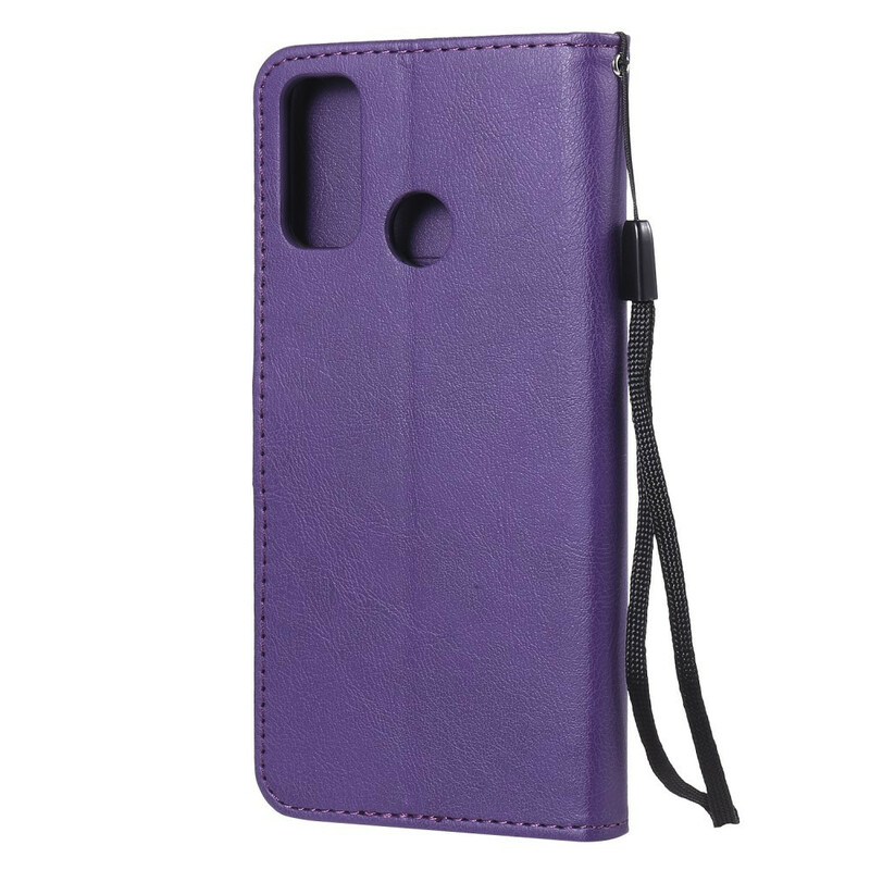 Case Huawei P Smart 2020 Leather effect with strap