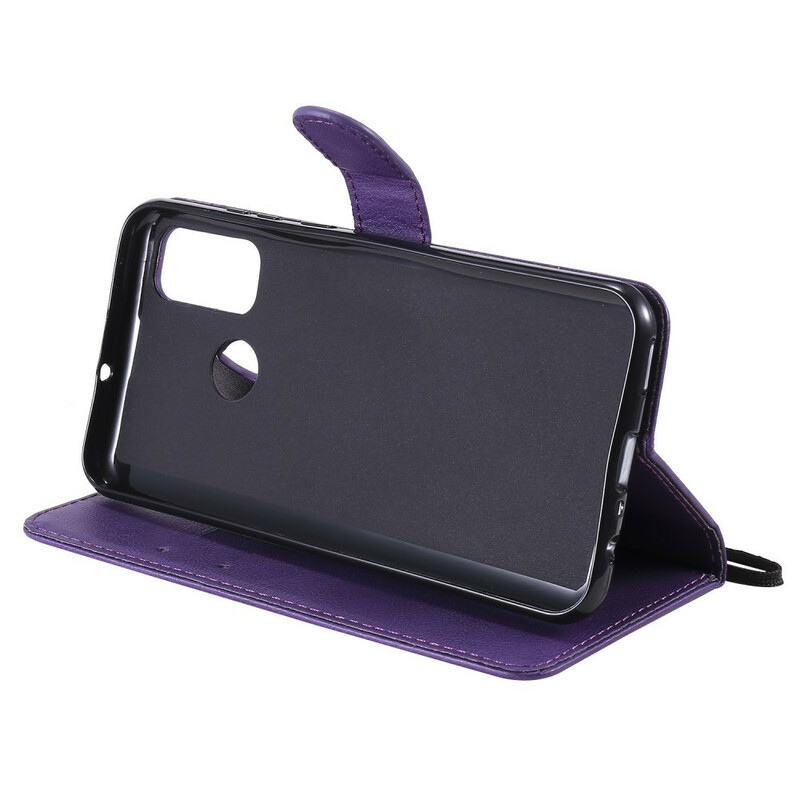 Case Huawei P Smart 2020 Leather effect with strap