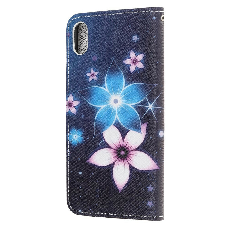 Case iPhone XR Lunar Flowers with Lanyard