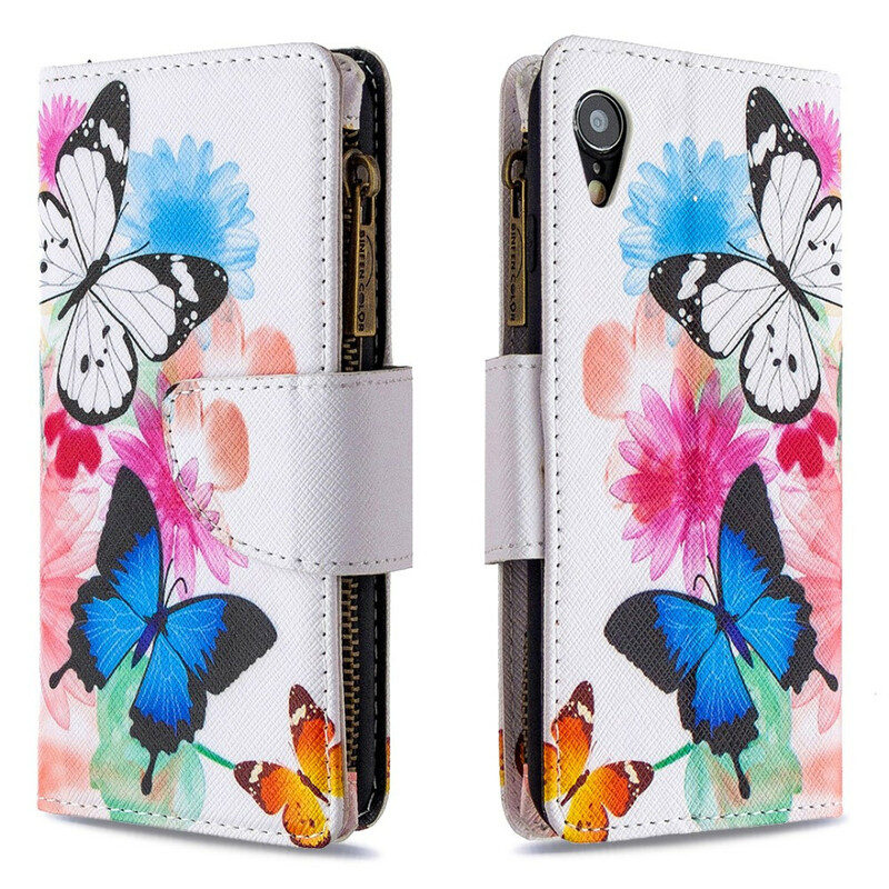 iPhone XR Case Zipped Pocket Butterflies