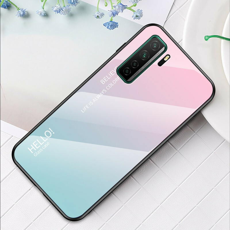 Huawei P40 Lite 5G Tempered Glass Case Hello