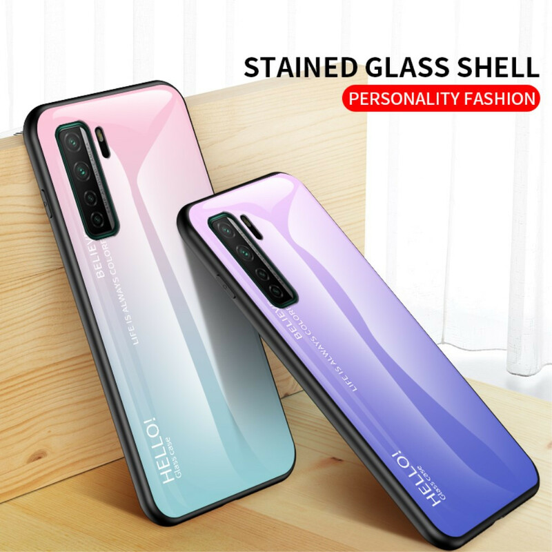 Huawei P40 Lite 5G Tempered Glass Case Hello