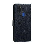 Case Samsung Galaxy A21s Tribal Flowers with Strap