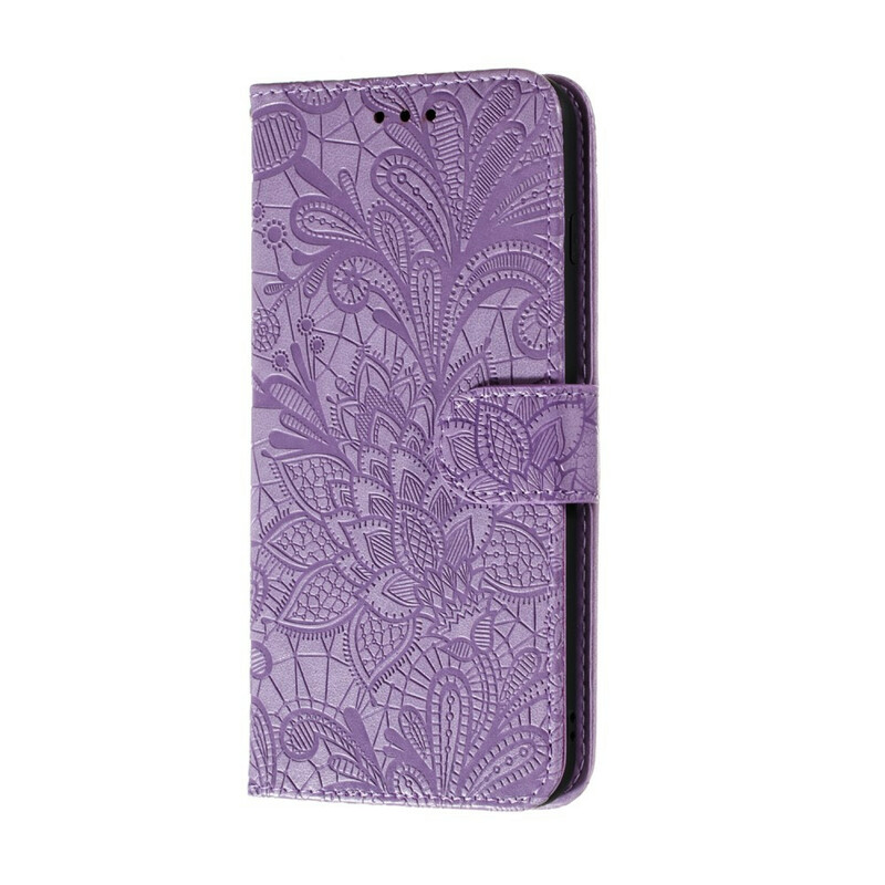 Case Samsung Galaxy A21s Tribal Flowers with Strap