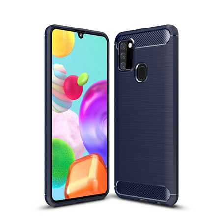 Samsung Galaxy A21s Brushed Carbon Fiber Case