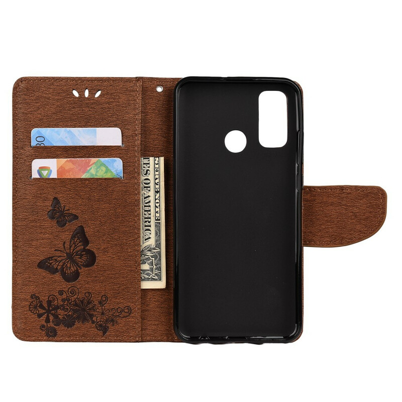 Case Huawei P smart 2020 Splendid Butterflies with Strap