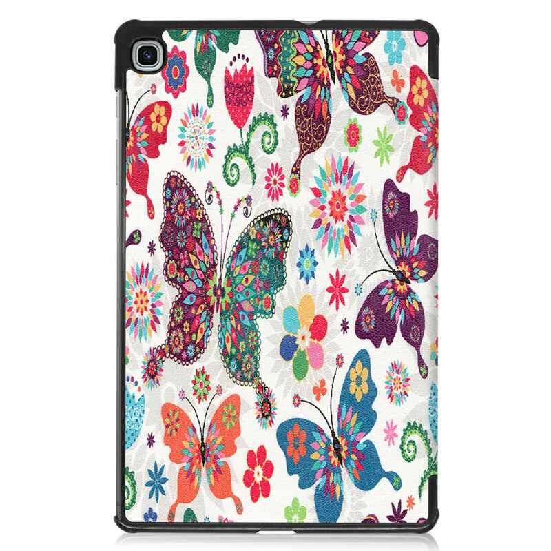 Smart Case Samsung Galaxy Tab S6 Lite Butterflies and Flowers Retro