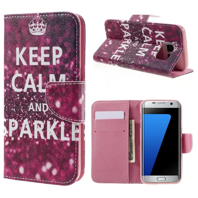 Cover Samsung Galaxy S7 Edge Keep Calm and Sparkle