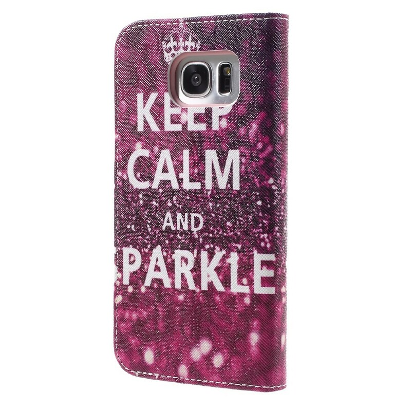 Cover Samsung Galaxy S7 Edge Keep Calm and Sparkle