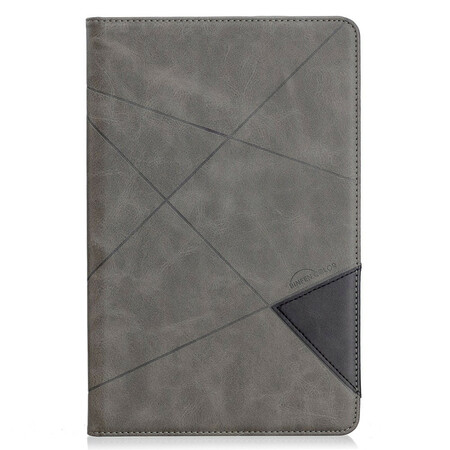 Samsung Galaxy Tab S6 Lite Case Geometric Leather Effect