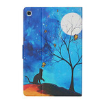 Case Samsung Galaxy Tab S6 Lite Tree with Moon and Sun
