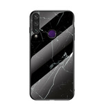 Huawei Y6p Cover Marble Colors Tempered Glass