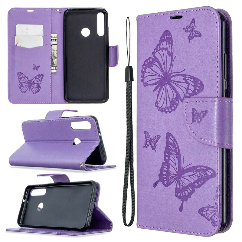 Cover Huawei Y6p Butterflies and Oblique Flap