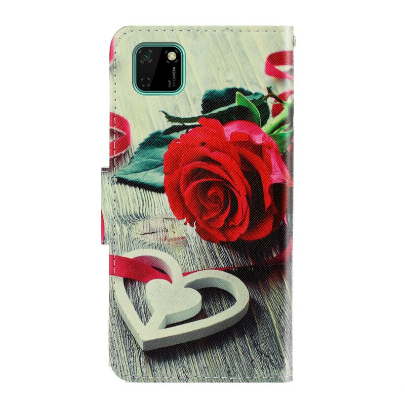 Huawei Y5p Pink Romantic Lanyard Case