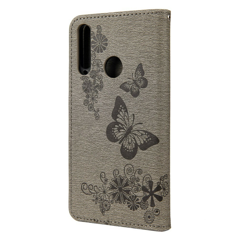 Case Huawei Y6p Only Butterflies with Strap
