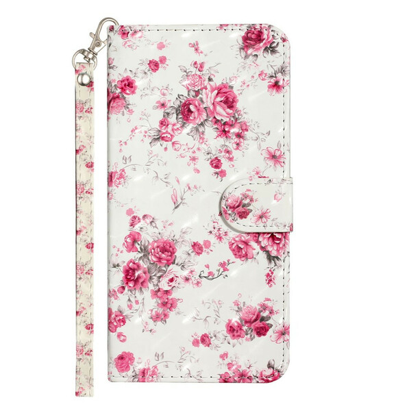 Cover Huawei Y6p Flowers Light Spots with Strap