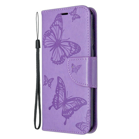 Case Huawei Y5p Butterflies and Oblique Flap