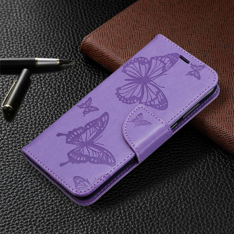 Case Huawei Y5p Butterflies and Oblique Flap