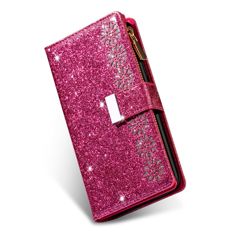 Samsung Galaxy Note 20 Glitter Wallet Zip Case