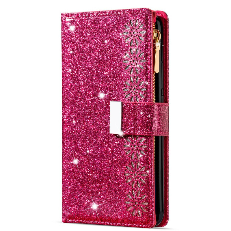 Samsung Galaxy Note 20 Glitter Wallet Zip Case