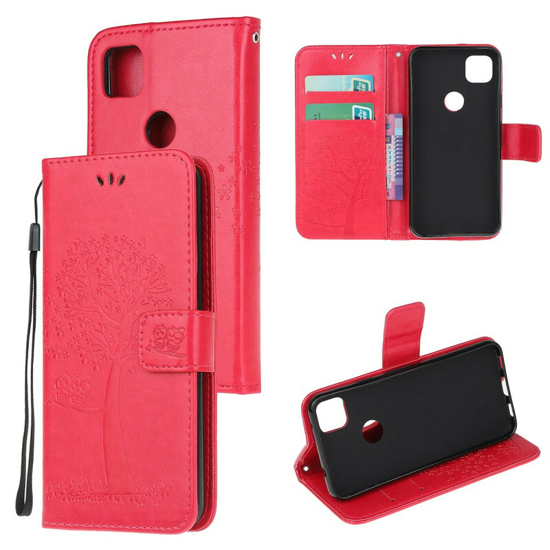 Google Pixel 4a Tree & Owl Lanyard Case