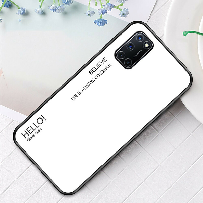 Oppo A72 Tempered Glass Case Hello