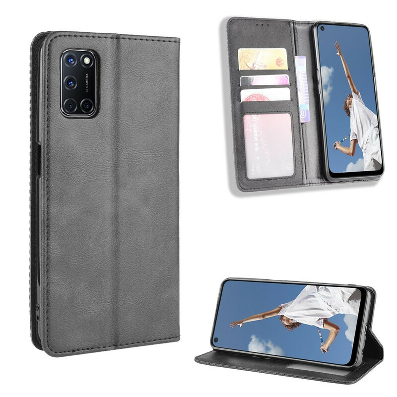 Flip Cover Oppo A72 Leather Effect Vintage Stylish