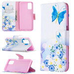 Cover Oppo A72 Painted Butterflies and Flowers