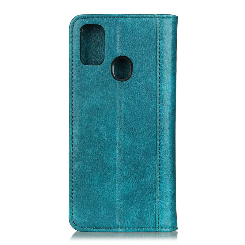 Flip Cover Xiaomi Redmi 9C Cuir Lychee Fendu Charme