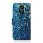 Case Xiaomi Redmi Note 9 Flowered Tree Blue Background