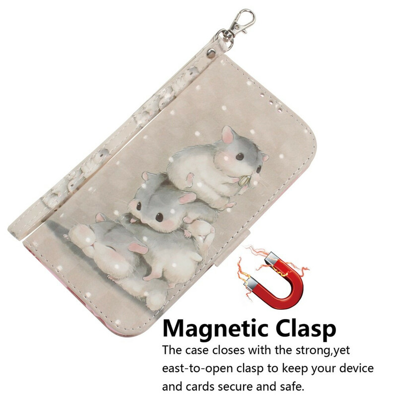 Xiaomi Redmi Note 9 Strap Hamsters Case